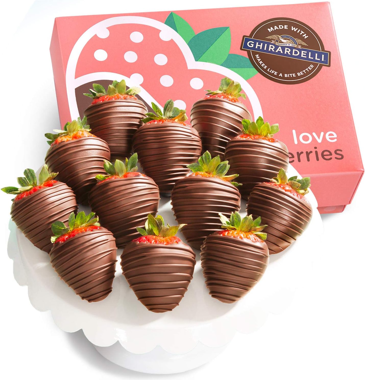 A Gift Inside Made with Ghirardelli Milk Chocolatey Covered Strawberries - 12 Berries