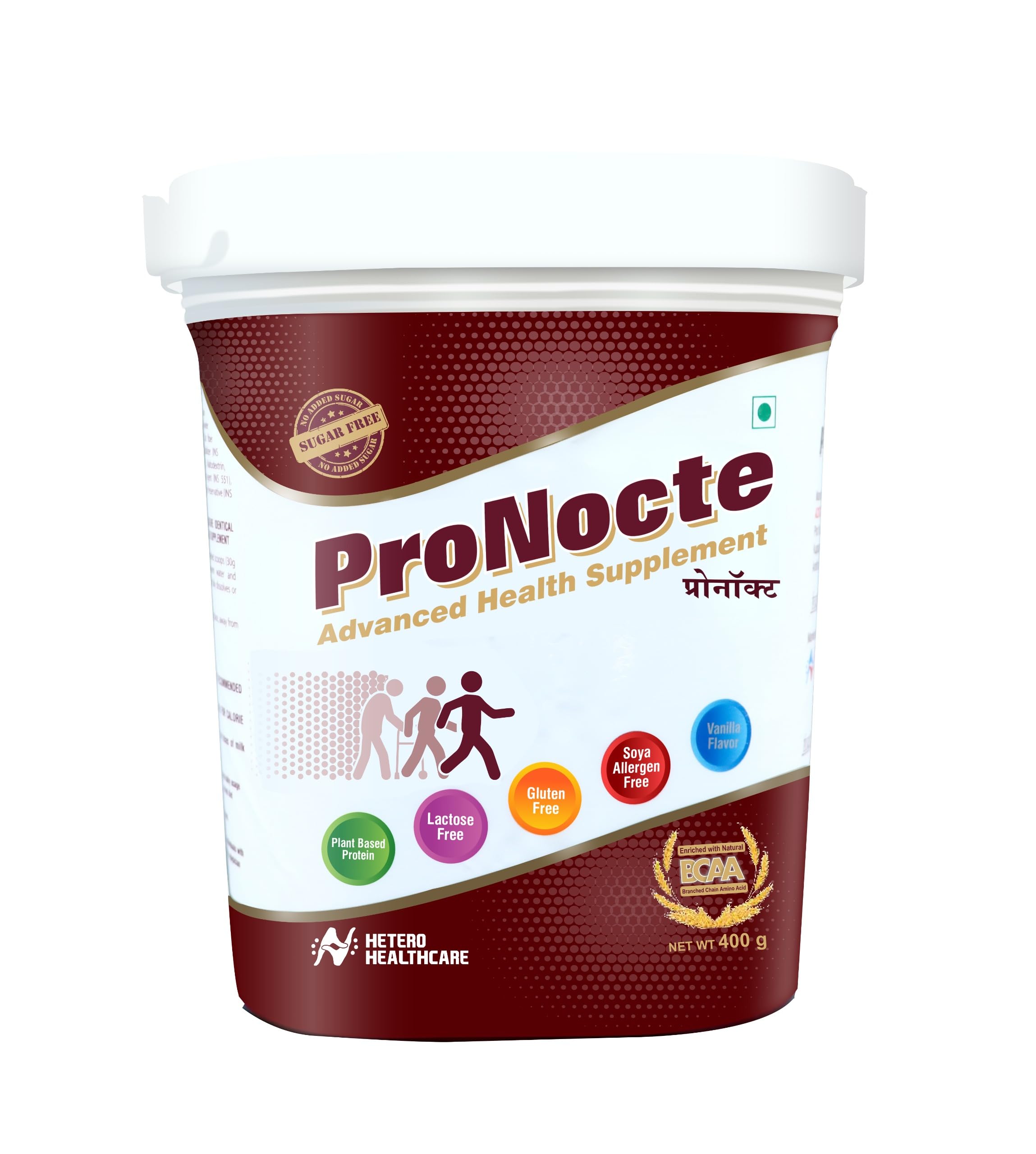 pronocte plant based protein powder for adults | brown rice protein supplement.