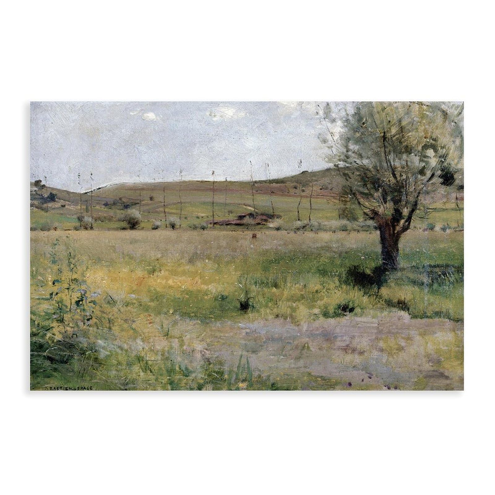 DFJyjFGJJ Jules Bastien-Lepage,Summer Landscape Wall Decoration Poster Family Bar Restaurant Garage Cafe Art Sign Gift 24" L X 36" W