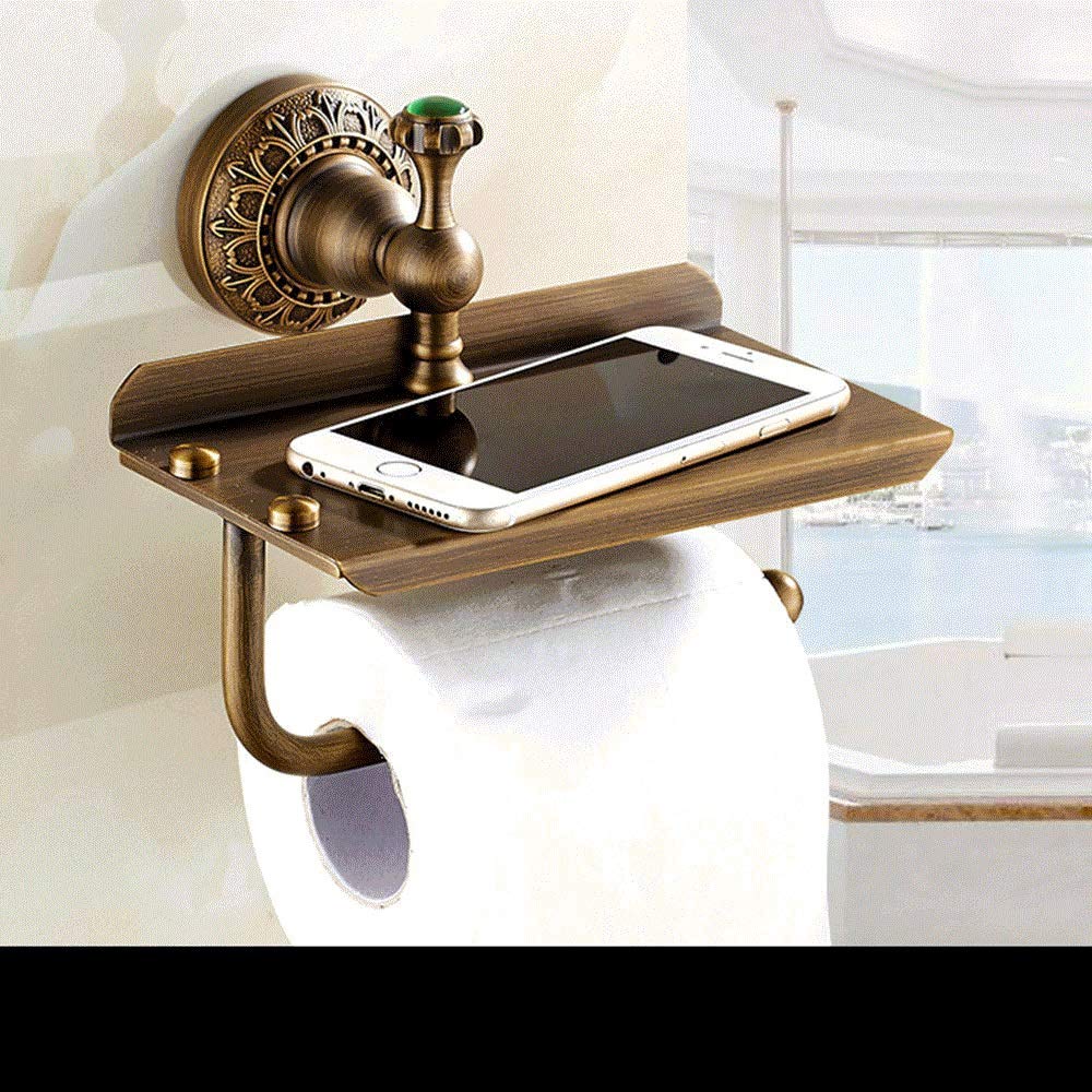 Portarotolo Carta Igienica In Cristallo Dorato - A Parete, Rotazione 120°, Moderno Per Bagno - 3