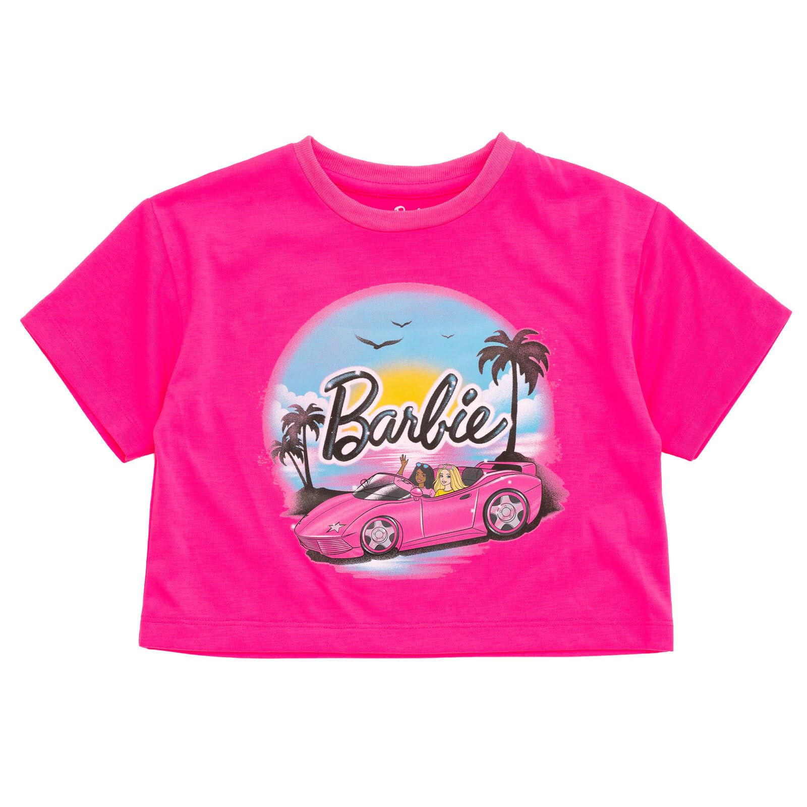 Barbie - Top a spalla con gonna in tulle a rete per bambine e bambini grandi (2T - 14-16)