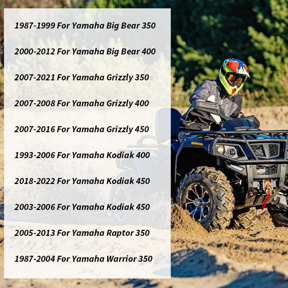 Cylinder Head Stud Bolts Titanium Kit For Big Bear 350 400 Grizzly 350 400 450 Kodiak 400 450, Studs Nuts Kit For Raptor 350 Warrior 350#90105-10136-00 90105-10137-00