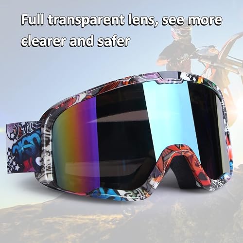 Miniatura 26 de Gafas de motocicleta para hombres y mujeres, gafas de motocross, de ATV, gafas para montar, gafas de deportes de potencia, gafas para todoterreno
