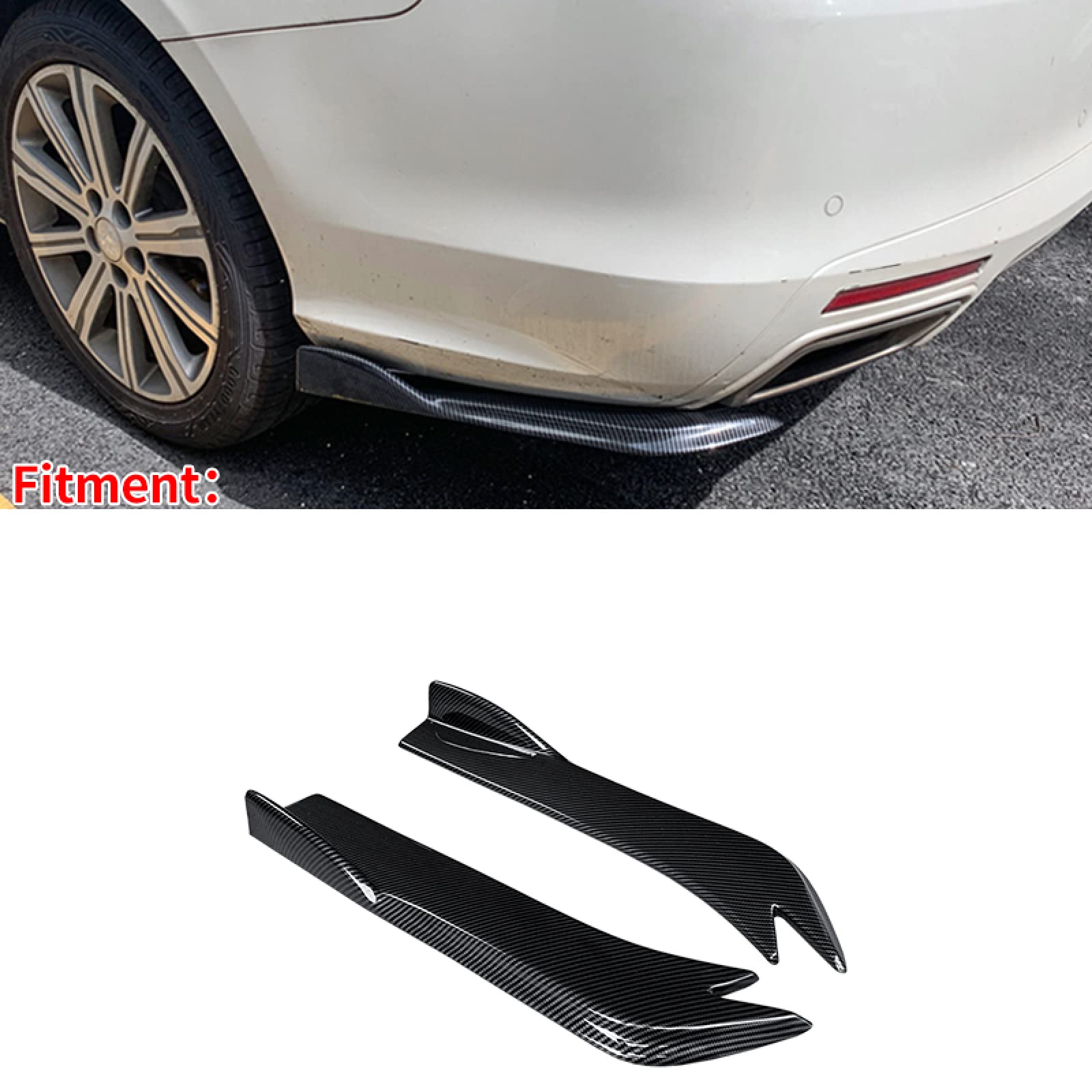 pour Peugeot 408 2010-2022, Pare-Chocs arrière de Voiture Spoiler Wrap Protector Garniture Accessoires Bande décorative ABS Kit