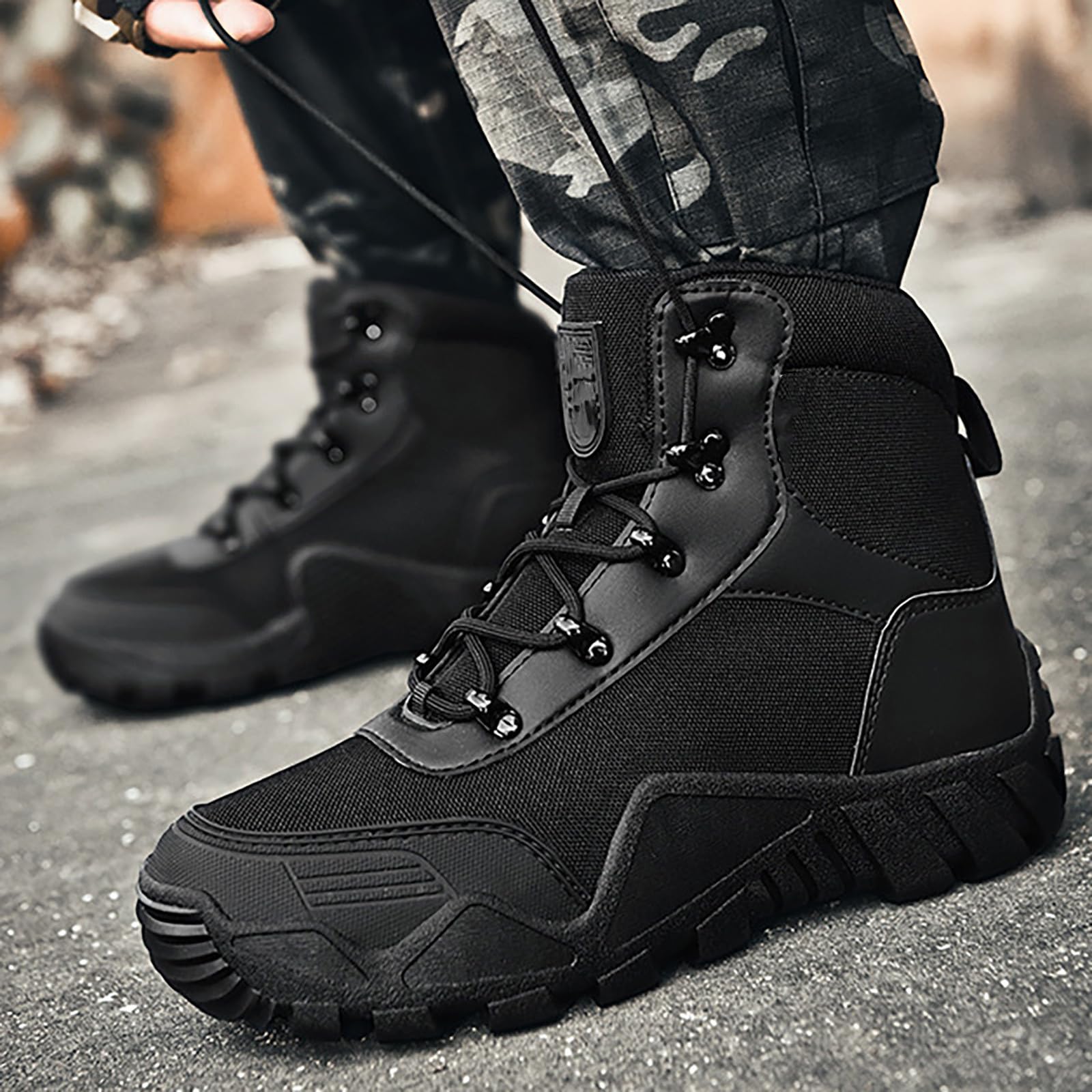 Bottes d'hiver légères à lacets pour homme