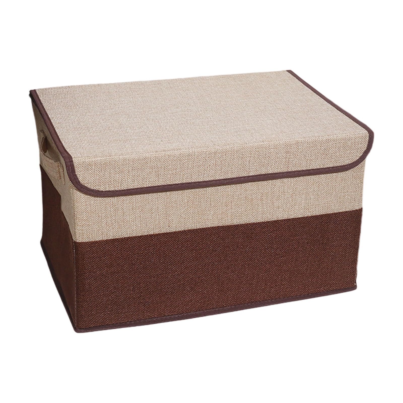Hsioluted Foldable Cotton Linen Clothing Box Breathable Foldable Design Compact Homes Organization Solution Wardrobes Box Space Saving Storage Container