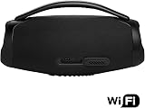 JBL Boombox 3 Wi-Fi draadloze Bluetooth-luidspreker in zwart - Draagbare, water - en stofdichte luidspreker met modi voor binnen en buiten, 24 uur batterijduur, EU stekker (type C) - 5