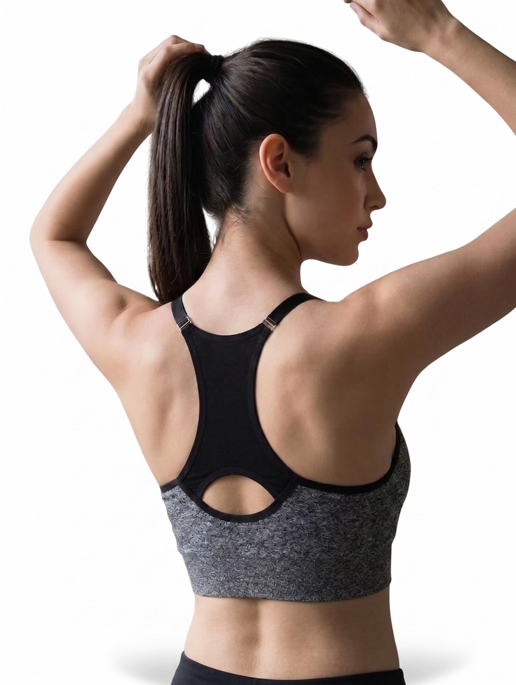 dilency sales T-Back Cotton Padded Non-Wired Sports Bra for (Gym, Dancing Workout, Running) Comfortable for - (Free-Size Comfortable for 32 to 36 Bust-Size) (Removable Pad)-picture-34