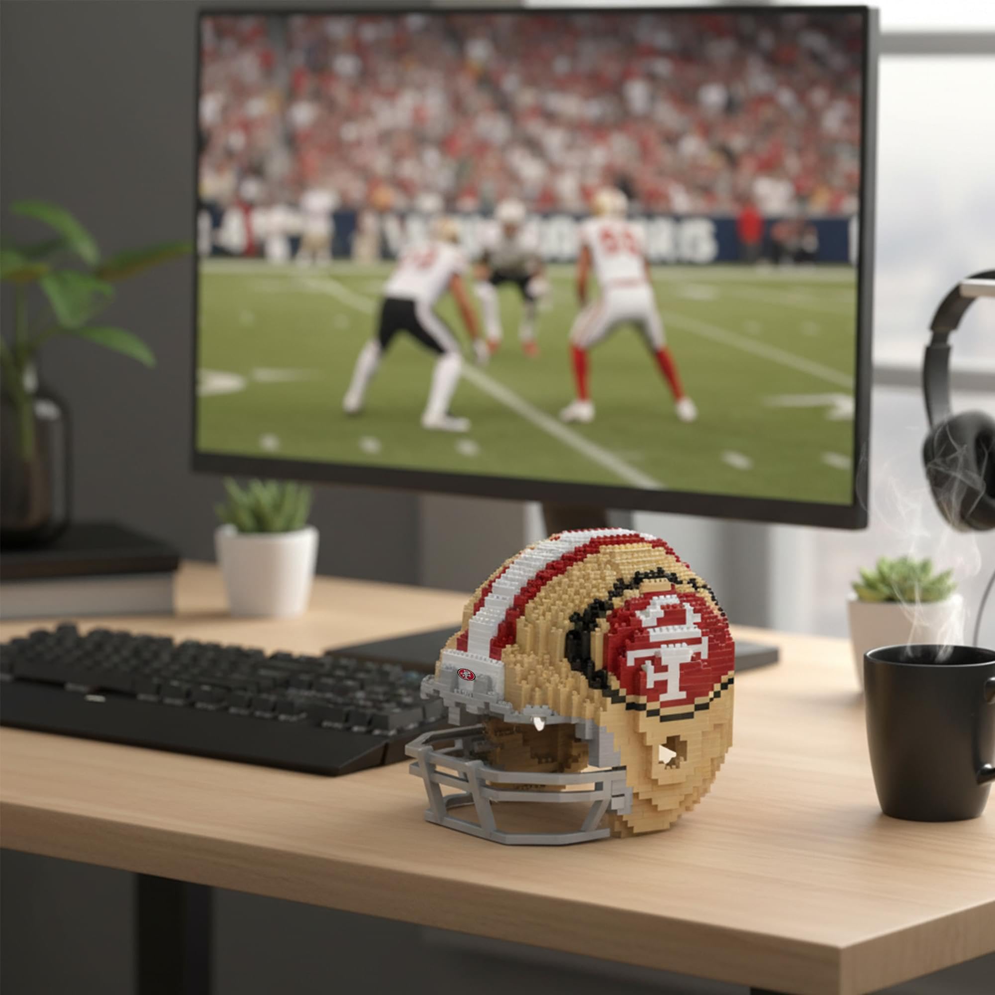 FOCO San Francisco 49ers NFL 3D BRXLZ Puzzle Replik Helm Set, Einheitsgröße