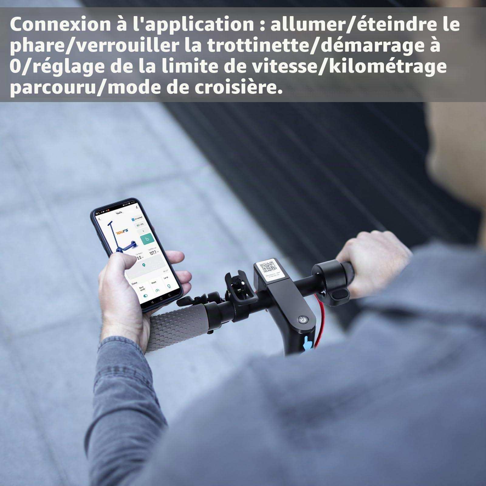 Trottinette électrique pliable pour adultes, batterie de 10,4 Ah classe A, autonomie 25-35 km, connexion APP, cadenas Donate et support mobile