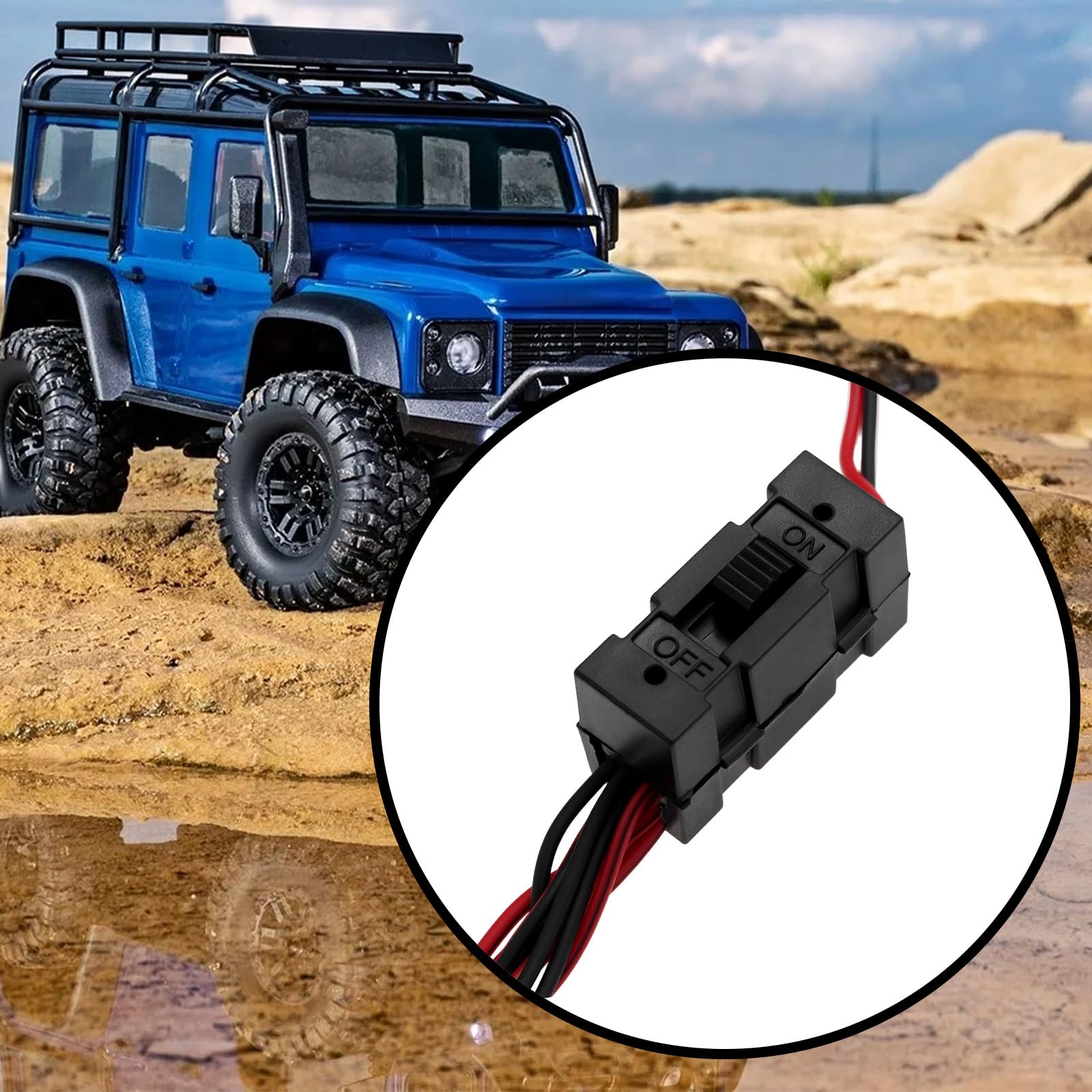 YINETTECH RC 4-Way LED Light Controller Switch On/Off Controller Y Cable Compatible with TRX-4 SCX10 1/10 RC Crawler - Image 2