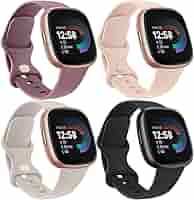 Bracelet Fitbit Versa 2 Leotop Compatible Avec Fitbit Sense/Sense 2/Versa 3/ Versa 4 Montre Connectée Femme Fitbit