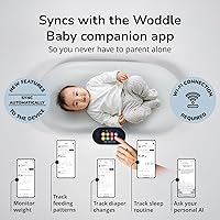 Vista 4 de Woddle Cojín inteligente multifuncional para cambio de bebé con báscula de grado médico para monitoreo crítico de peso + aplicación de IA, máquina