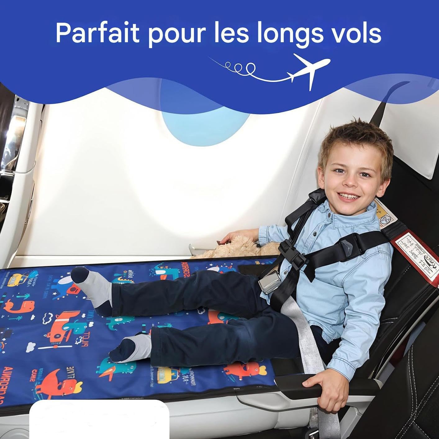 Manolyee Lit Bébé Avion | Lit de Voyage Appui-Pieds pour Tout-Petits | Hamac Bébé Pliable Doux pour Avion Train Croisière Camping Vacances Voyage Extérieur