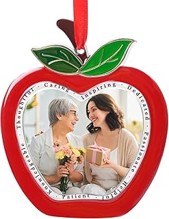 COCHIE Retirement Gift for Teacher Woman Men from Student, Thank You Teacher Appreciation Gift, Personalized Metal Picture Frame Retirement Ornament Keepsake, Christmas Teachers Gifts Ideas