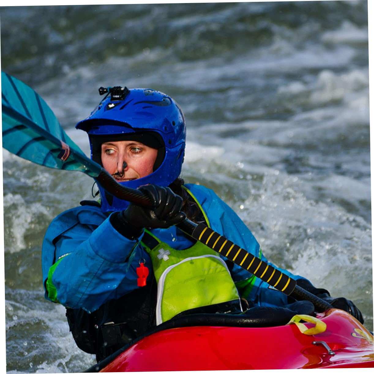 2 pares de cómodas cubiertas de remo para kayak, antideslizante, mango de remo, cubierta para canoa, varillas de remo, cubierta de esponja, equipo de kayak, protección para kayak