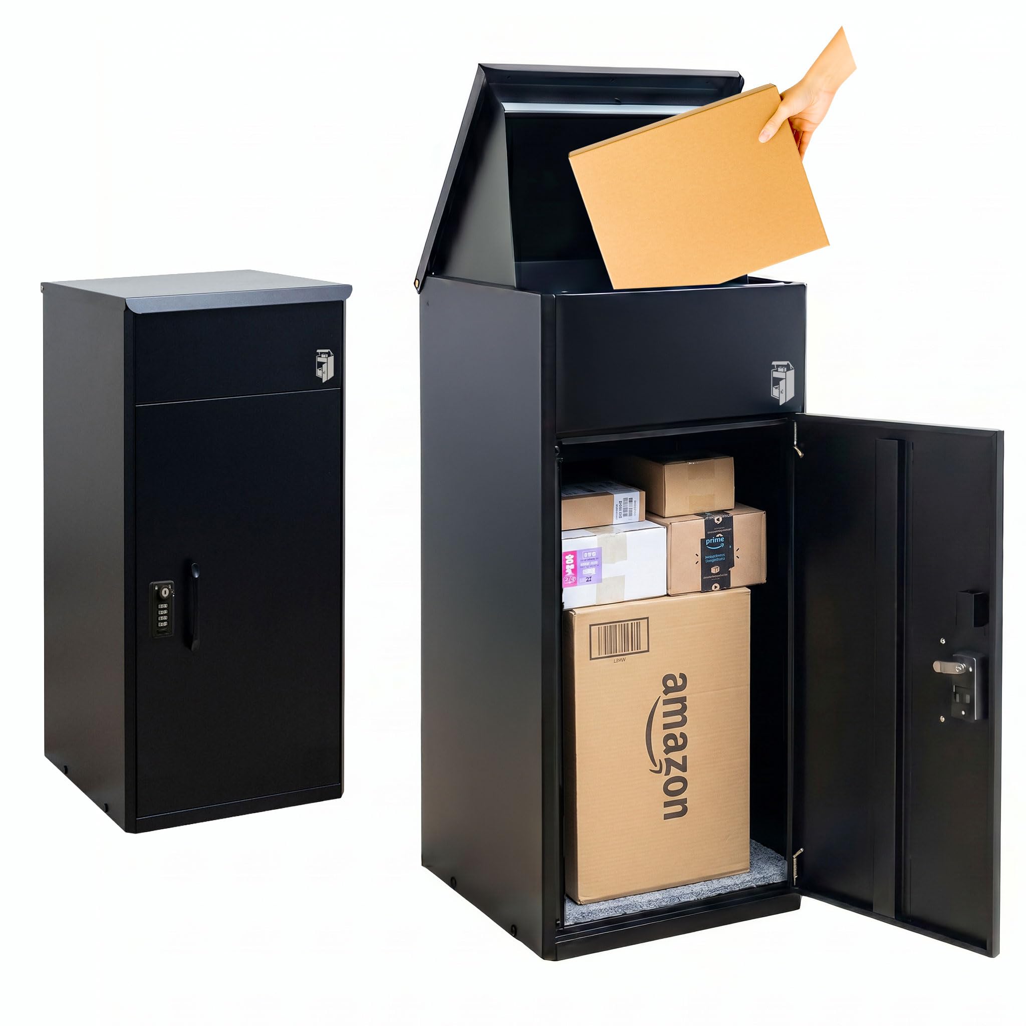 宅配ボックス 置き型 完成品 80サイズ 大容量 盗難防止 複数投函 組立不要 Amazon.co.jp: ルスネコボックス Standard 宅配ボックス 【ダイヤル