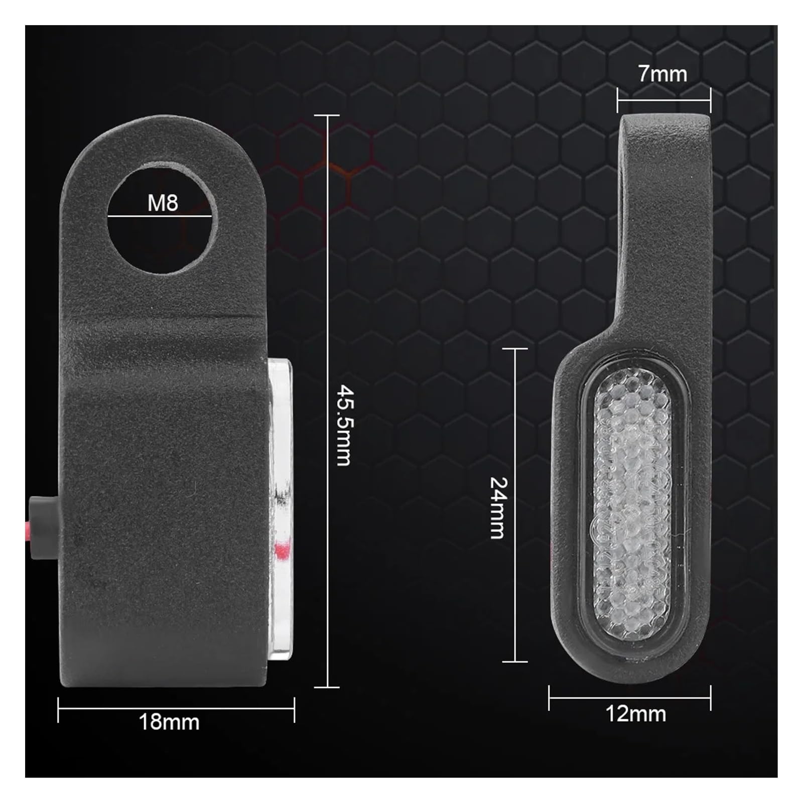 3 Luces indicadoras de LED señal Giro Motocicleta para Giro luz señal