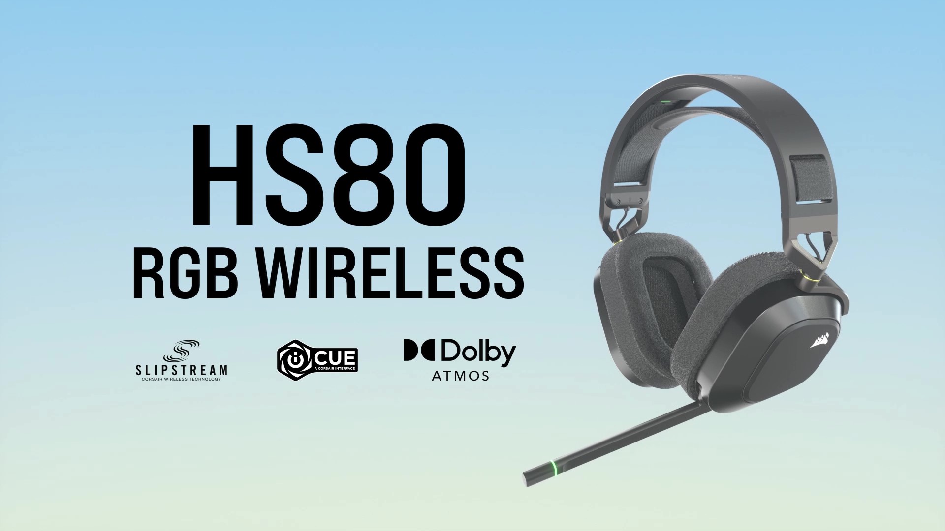 Corsair HS80 RGB Wireless Premium Gaming Headset Dolby Atmos.