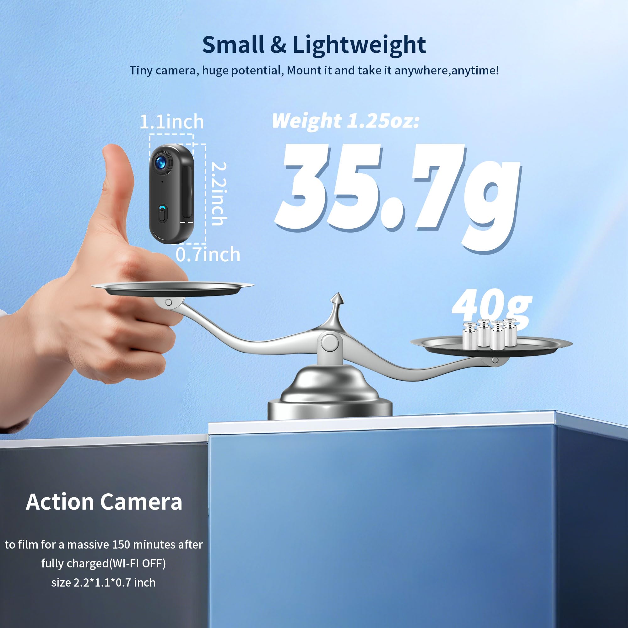 Amazon | 4K サムアクションカメラ メモリーカード付き ミニボディ