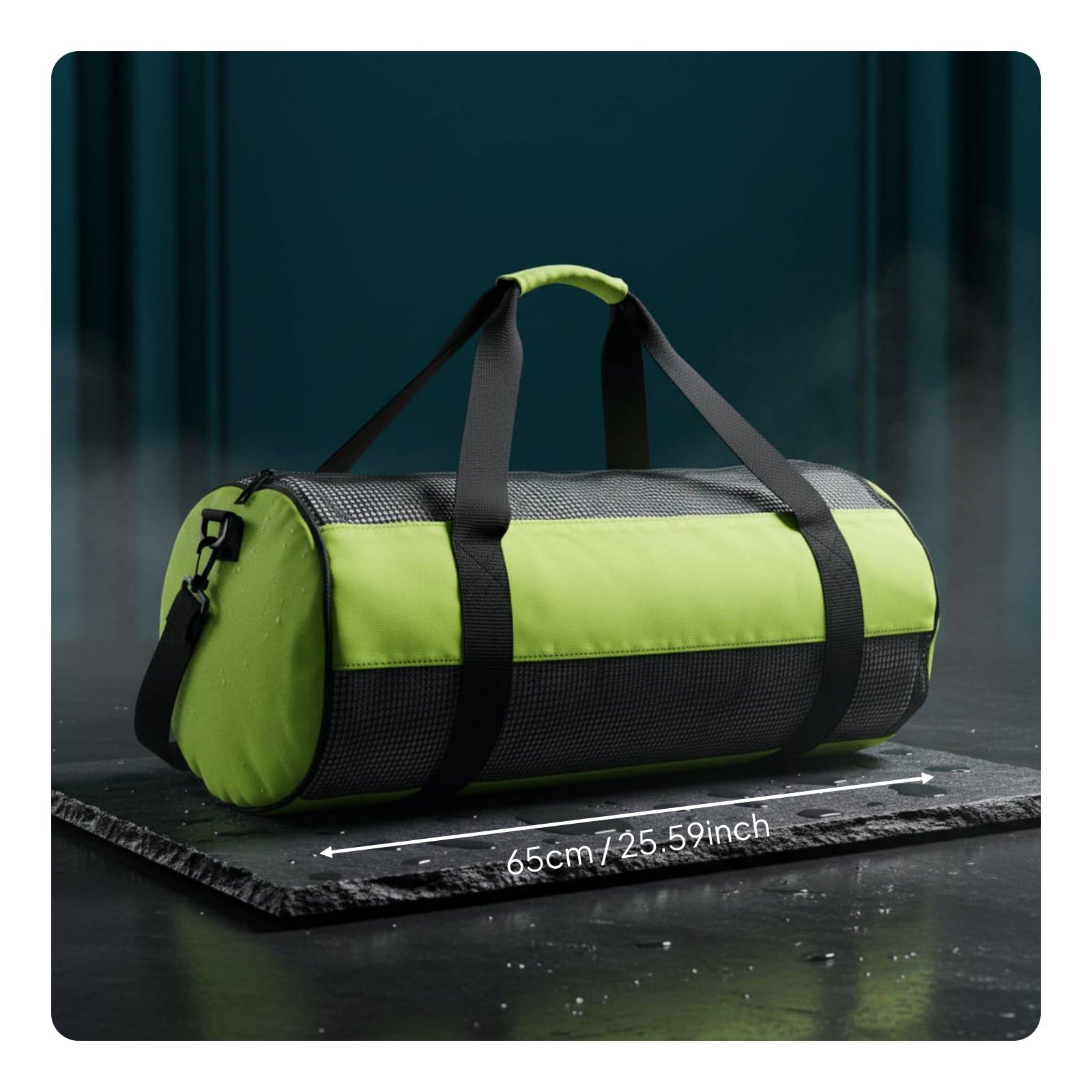 Sac de Sport en de Plongée Sac de Natation Sac de Bateau Sac Grand Volume Maille PP Épaisse pour Matériel Humide Séchage Accéléré Poignée Renforcée et