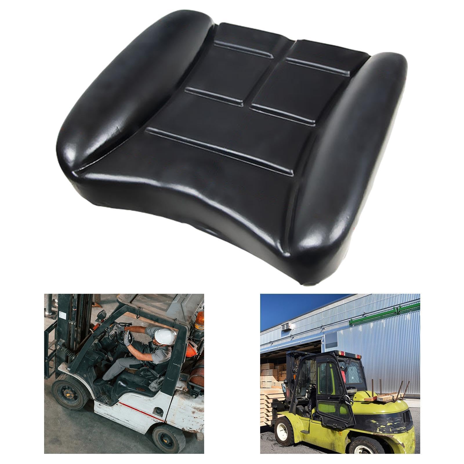 Qianly Asiento Universal para Elevadora, Accesorios para Asientos de Cargadoras Compactas, Vehículos Agrícolas, Cojín de Asiento Cómodo, 46cmx27.5cm