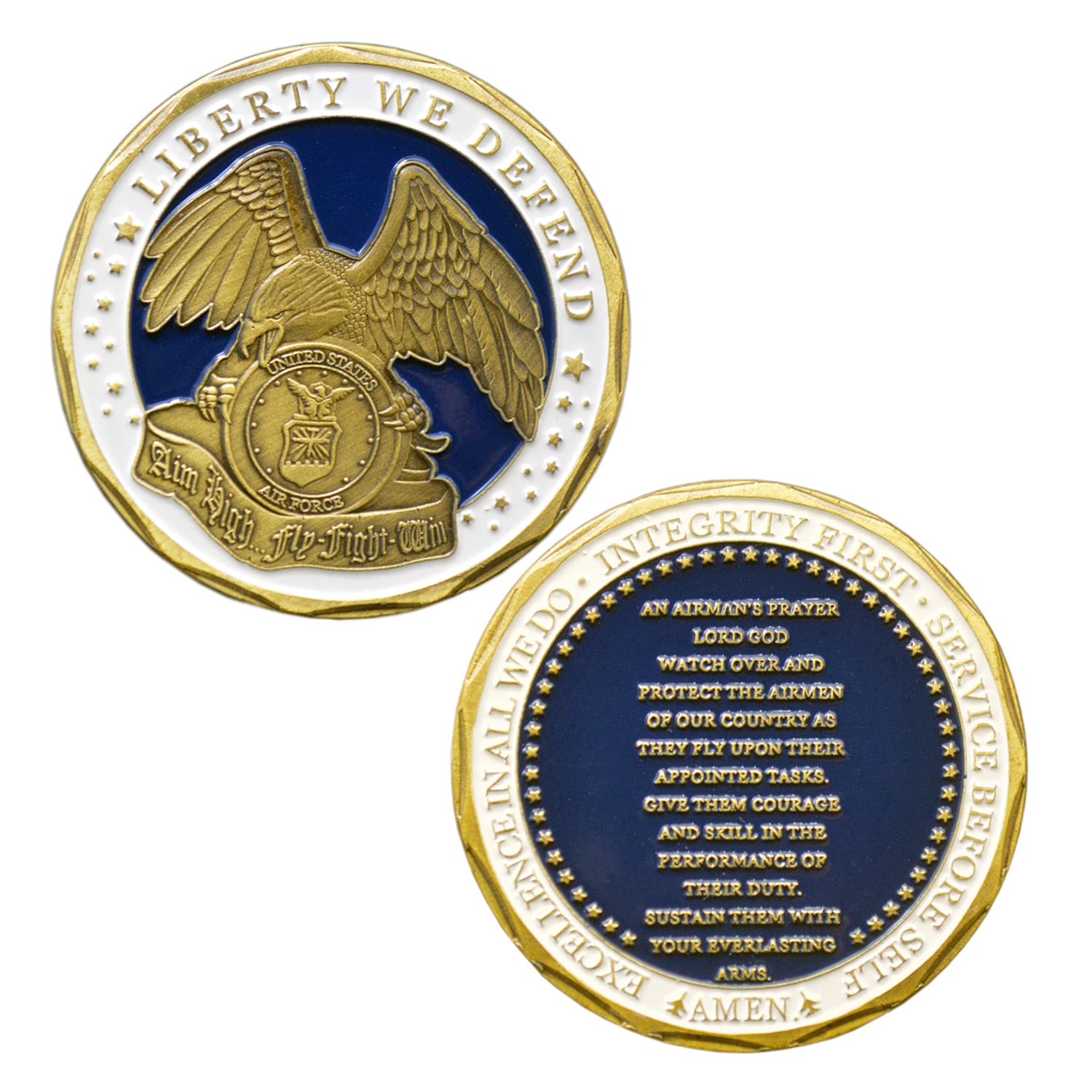 Aomcisi U.S. Air Force Liberty We Defend Challenge Coin