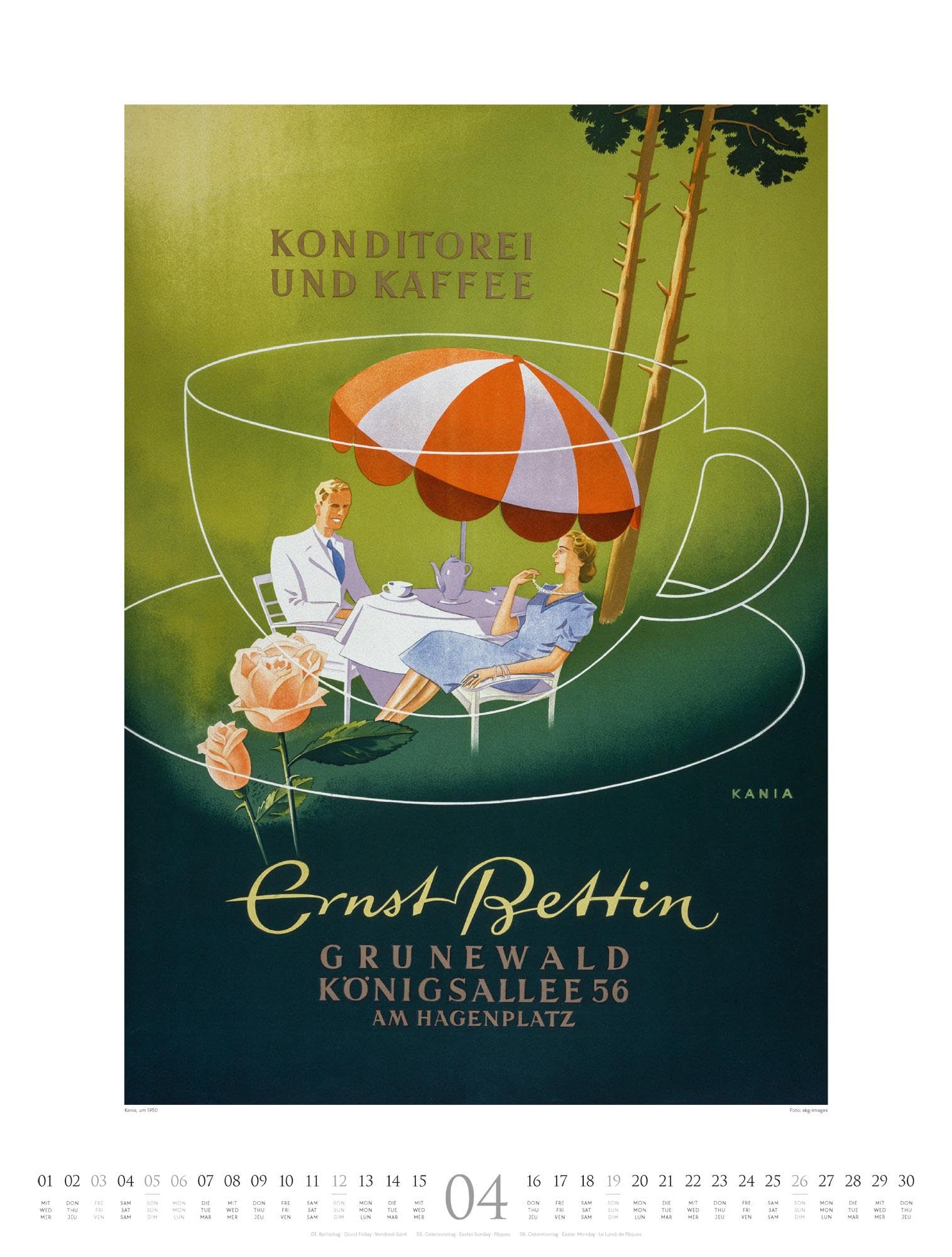 Plakate & Poster Kalender 2026 | Vintage Kunst-Kalender im großen Hochformat (50x66 cm) | Historische Plakatkunst