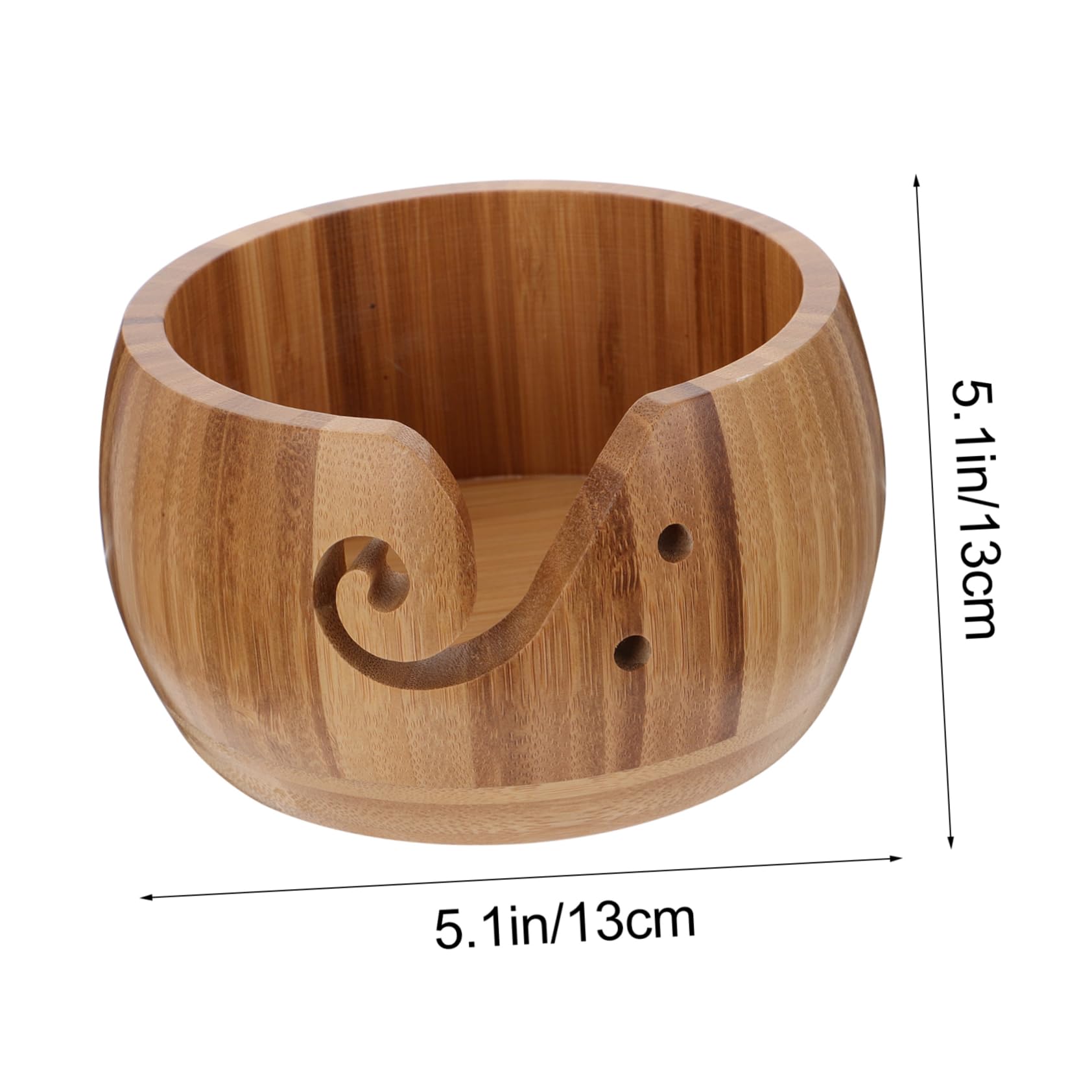 Gadpiparty Ciotola per Filati in Legno, 2 Pezzi, Accessorio per Maglieria e Uncinetto, Superficie Liscia, Portatile, per Proteggere Filato