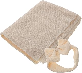 KOMBIUDA 1 Conjunto De Envoltório Recém-Nascido Bebê Europeu E Americano Arco Terno Branco Poliéster