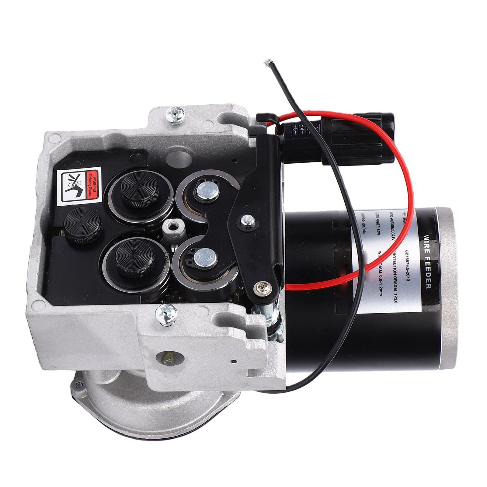 Motor de Alimentación de Alambre de 4 Rodillos para Soldadora MIG — Mecanismo de Arrastre Compatible con Bobinas de 15 Kg — Velocidad Ajustable de 2 a 18 M/min — Incluye Ruedas