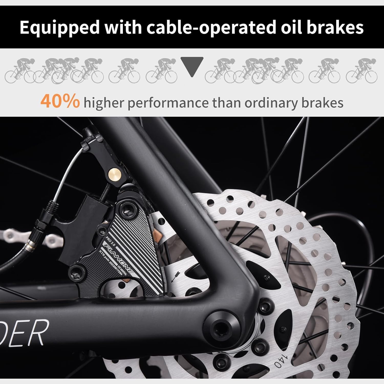 KOOTU Carbon Rennrad, T800 Lightweight Carbon Fiber Frame Rennrad mit 105 R7000 22 Speed Groupset und Wire-Pull Disc Brake für Mann und Frau