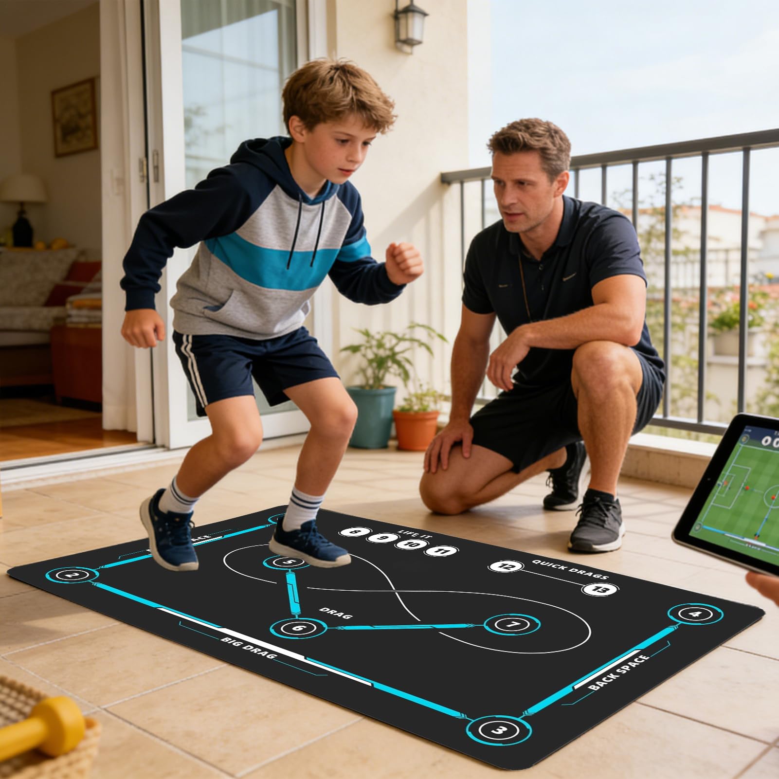 Tappetino da allenamento per hockey, per interni ed esterni, portatile, di precisione, per il controllo della palla, per adulti, bambini, principianti e professionisti