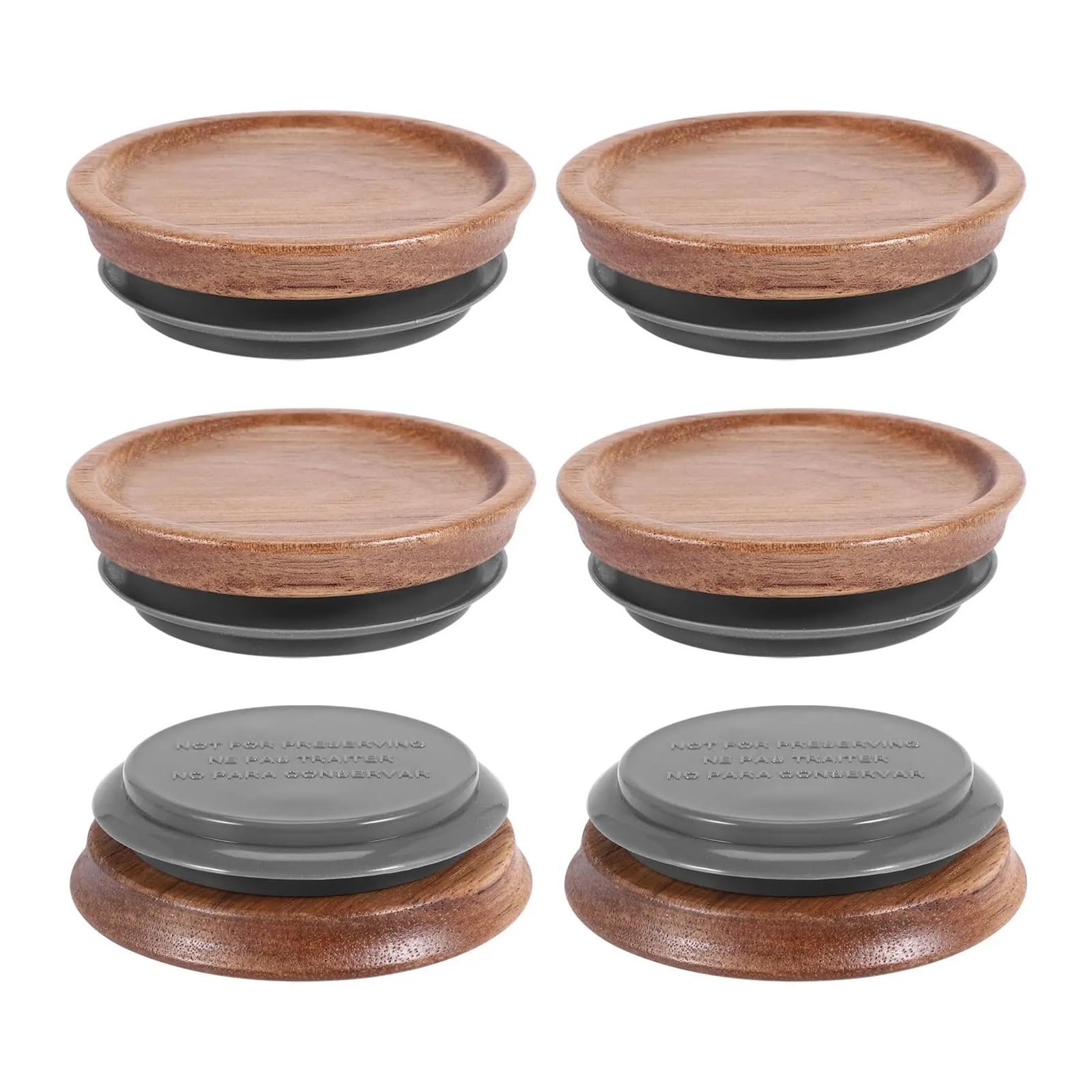 Lids For Mason Jars 20 PCS Wide Mouth Mason Jar Lids Wooden Storage Canning Ball Jars