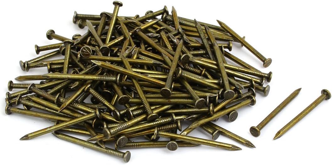 Aexit Fiber Concrete Fastener Cement Wall Carbon Steel Point Tip Wire Nails 3.4mmx50mm 200PCS Model:75as156qo176
