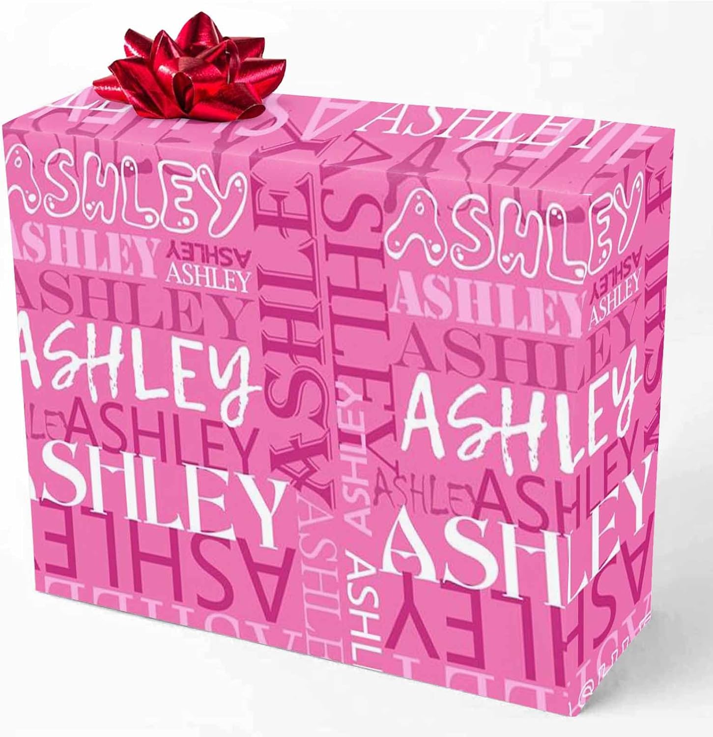 MyPupSocks Custom Name Wrapping Paper, Name Logo White