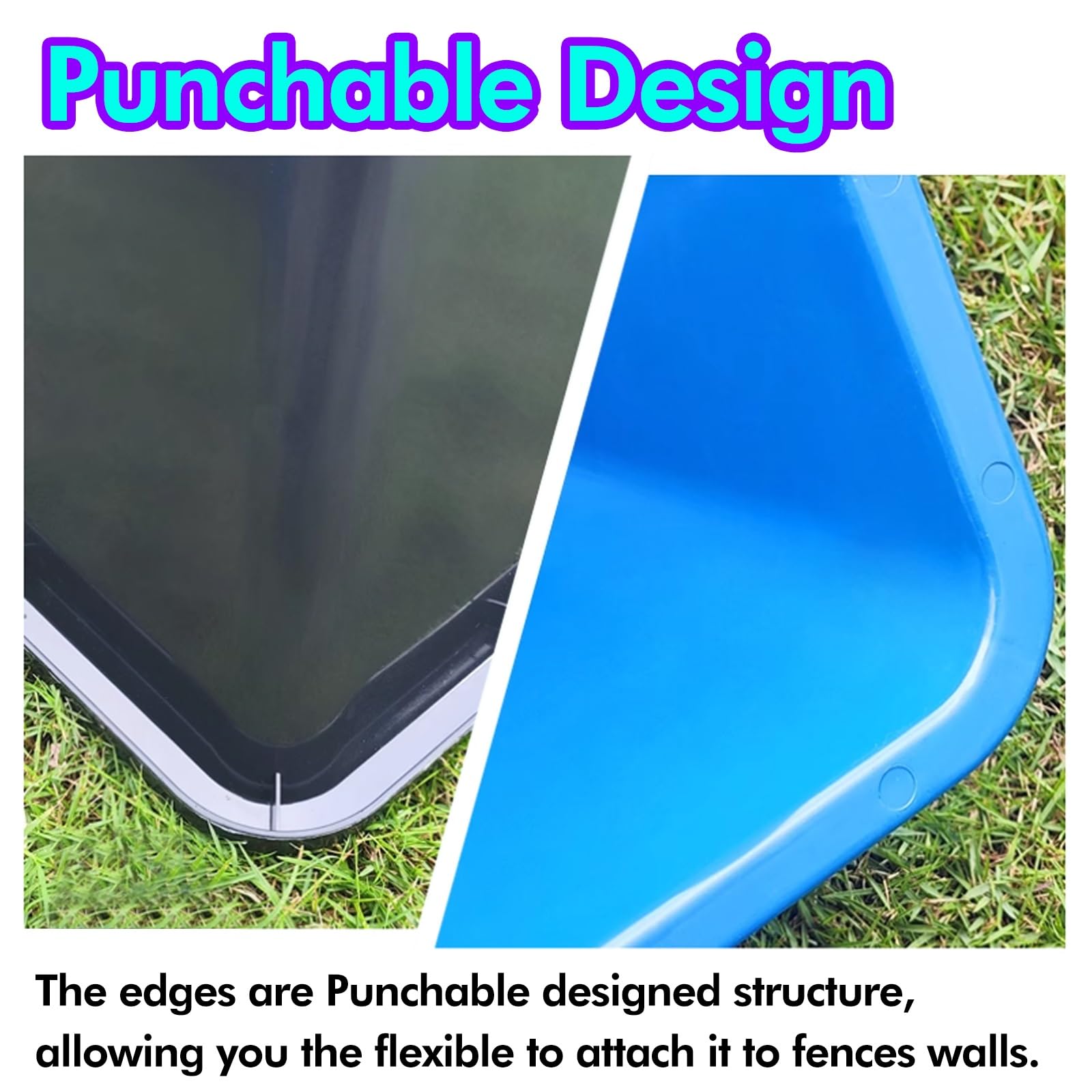 Comedero de plástico para Ganado de Gran Capacidad 35 kg/53 L, Cubo de pienso para Caballos más Profundo, Bebedero/comedero de heno y dispensador de Agua, comedero para Cerdos, Cabras, Cabal