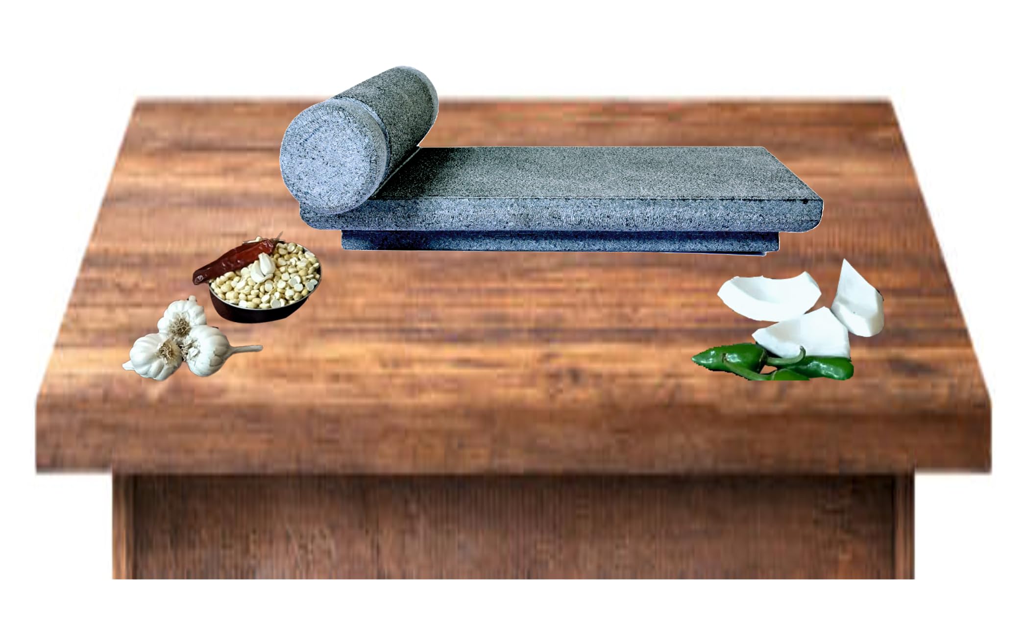 NARENDRA DEV Handmade Traditional Ammikal|Mortar And Pestle|L*B:15 * 10