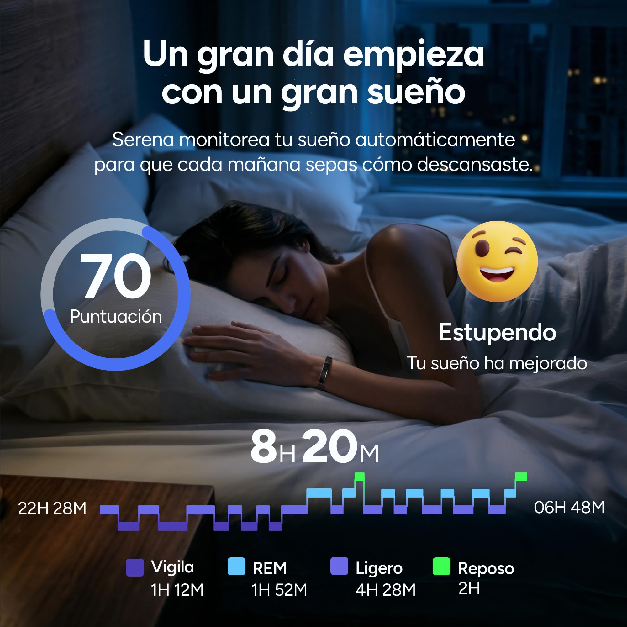 KSIX Serena Smartband Mujer con Pantalla, Pulsera Inteligente con Monitor de Actividad y sueño, App sin suscripción, 100 Modos Deporte, batería 7 días, 5 ATM, 2 Correas Silicona y metálica