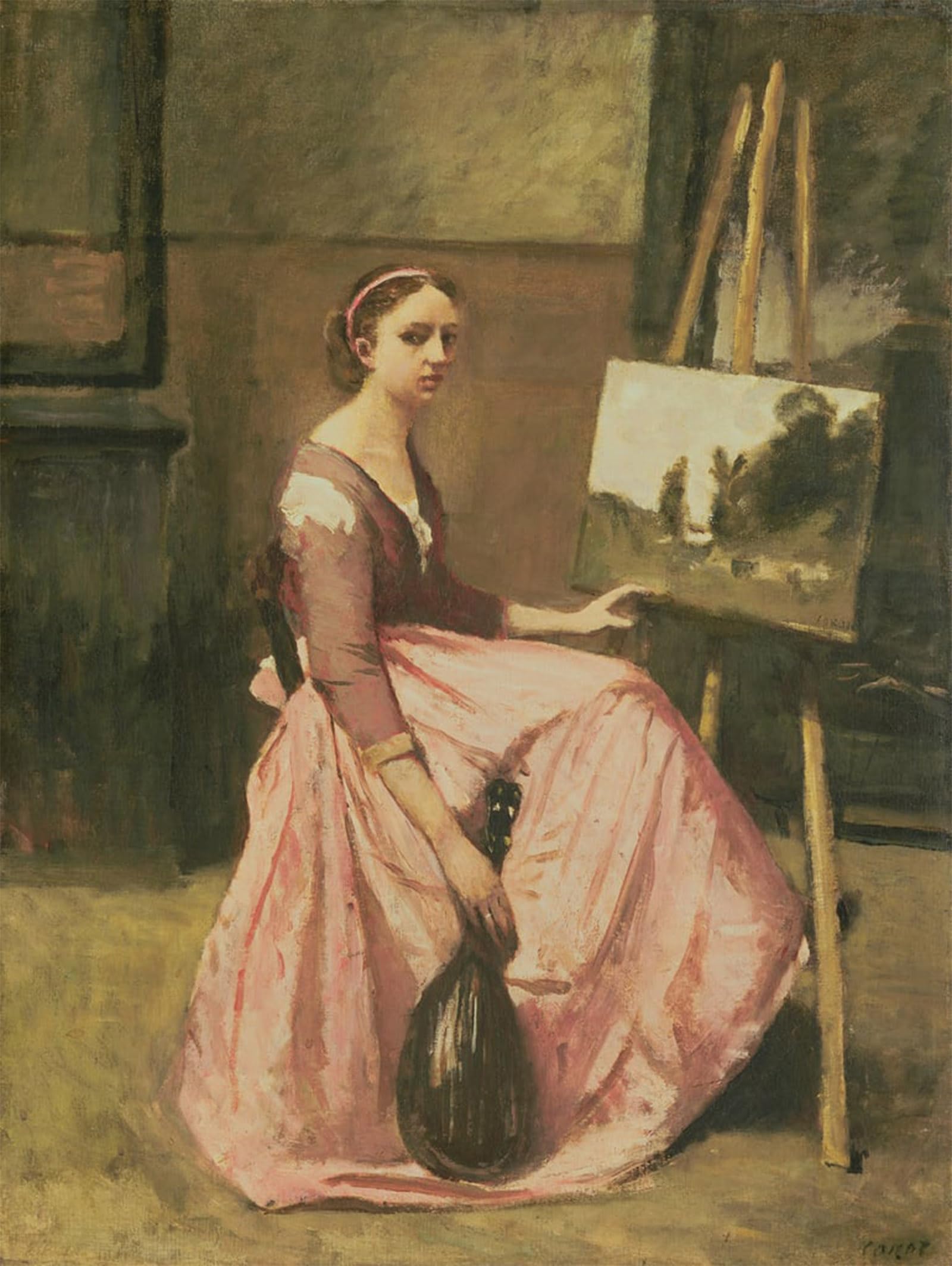 SERENDIPITP Aesthetic Poster Photo Wall Print Retro Picture Corot by Jean Baptiste Camille Corot Modern Wall Artwork for Home Decor 60x90cm