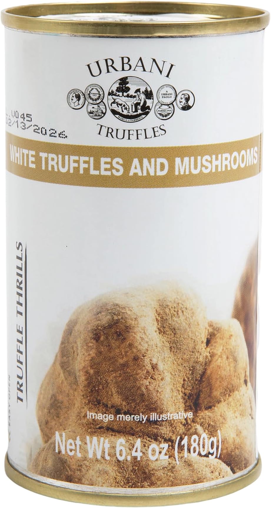 Urbani Truffles Mushroom & White Truffle Sauce 180g (6.4oz) - Italian Gourmet Sauce for Pasta, Fish & Grilled Meats, All-Natural & Ready to Use, No Artificial Ingredients
