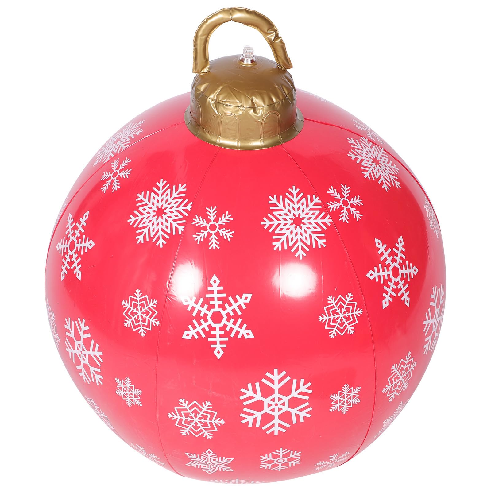HOMSFOU 5 Pezzi Palla Gonfiabile di Natale Rossa in PVC per Decorazione