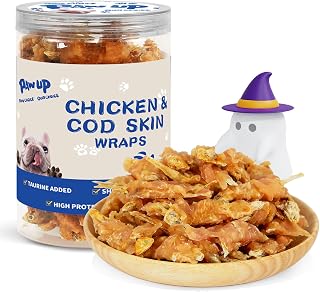 PAWUP Dog Treats Chicken & Fish, High in Protein and Omega-3, for Large Small Dogs, 10.5 oz