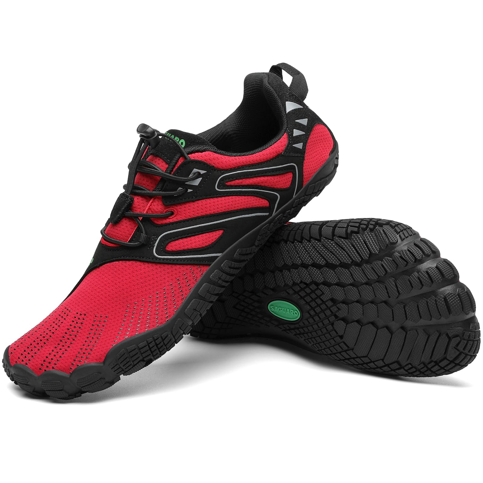 SAGUARO Unisex Barfußschuhe Outdoor Barfuss Traillaufschuhe Zehenschuhe mit Zero-Drop Solhe Gr.36-48