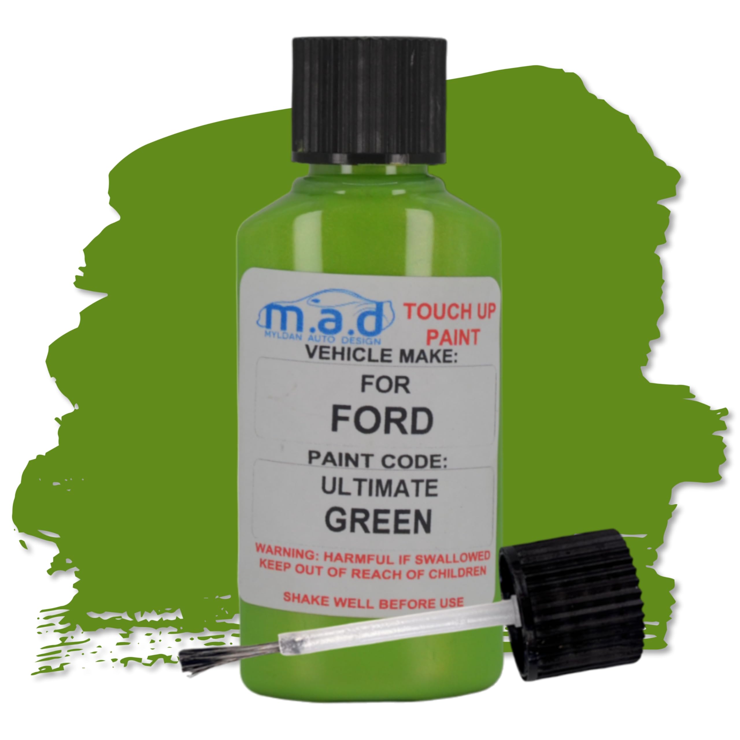 M.a.d Myldan Auto Design Paint & Lacquer M.a.d For Ford Ultimate Green Touch Up Kit Compatible With Fiesta Focus Puma Kuga Galaxy (, 30 Milliliters)