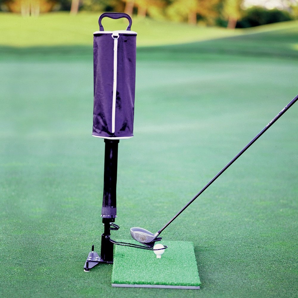 HEATER Sports Perfect Swing Home Driving Range - Durable, Convenient, and Portable Golf Training Set with Net, Mat, Shag Bag, and Teeing Machine for Swing Practice and Improvement