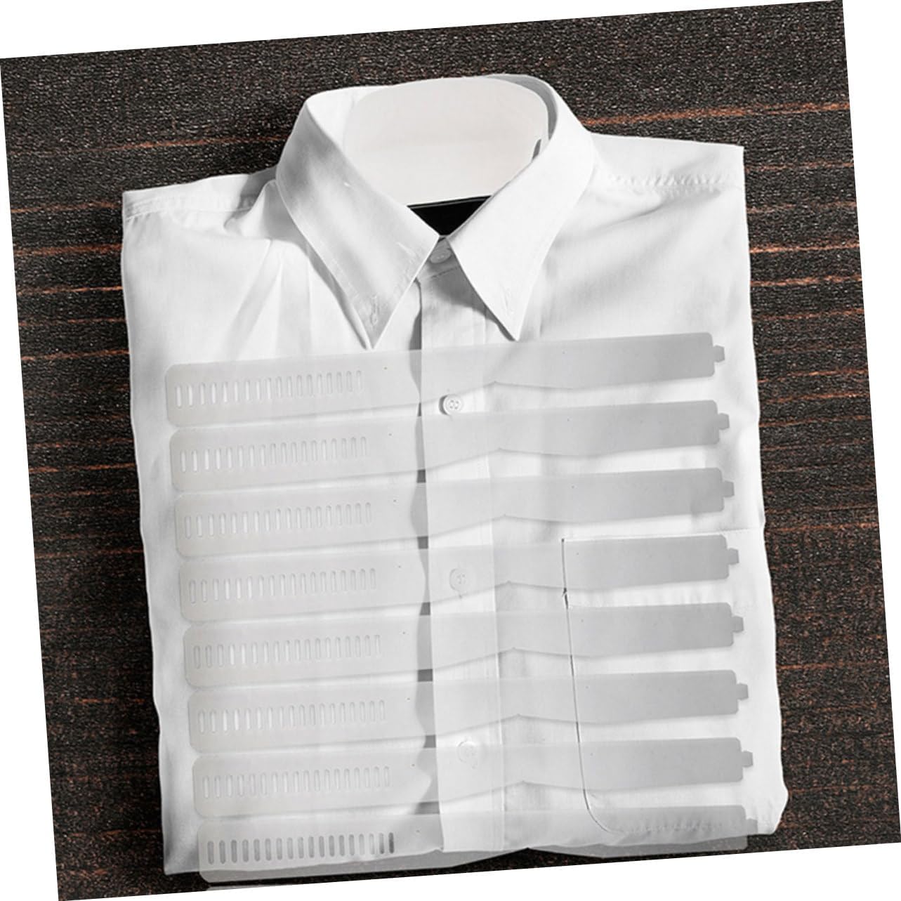 LIOOBO Shirt Collar Support Stays 80pcs Plastic Collar Strips for Men Uniform Shirt Stays Easy to Use
