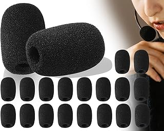 18 Peças Preto Pop Protetor de Microfone Espuma Escudo de Parabrisas para Palco Performance Reunião