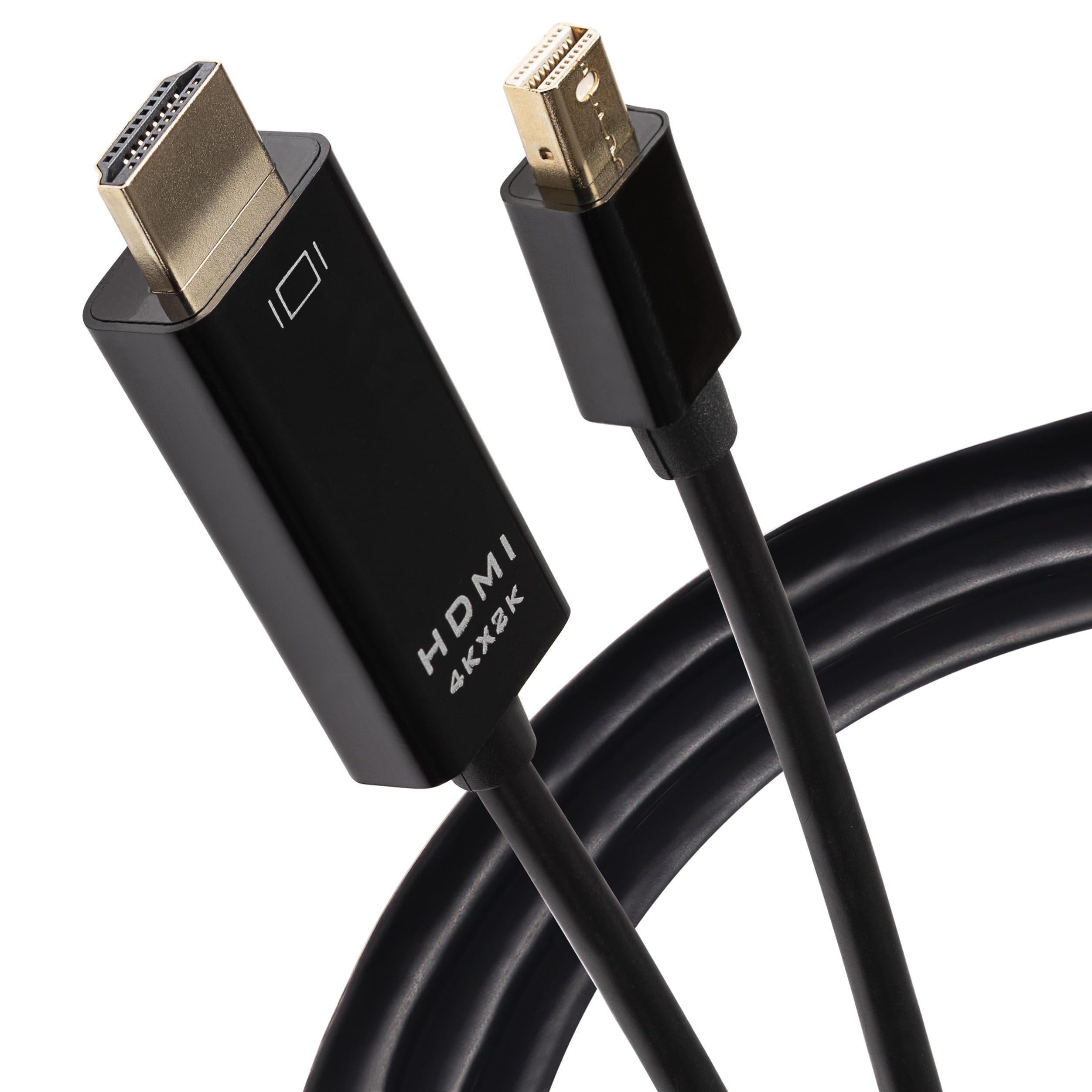 Maplin Mini DisplayPort to HDMI Cable Adapter 4K Ultra HD @30Hz 3m Black