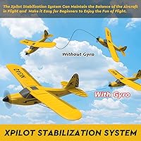 Vista 8 de Avión RC de 82.4 °F con control remoto de 3 canales, entrenador de avión deportivo Cub S2 con protector de hélice y sistema de estabilización